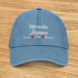 Miracles Happen-Denim Hat