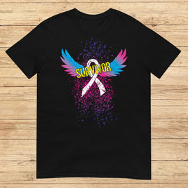 Grunge style Winged Survivor, T-shirt
